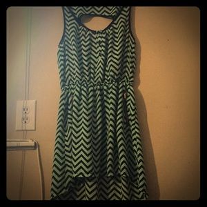 TIMING AQUA & BLACK DRESS